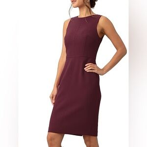 Trina Turk Rouge Sheath Dress Burgundy Size‎ 10 Sleeveless